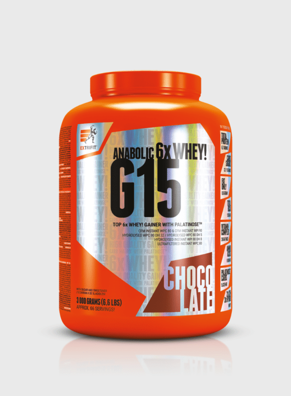 G15 Anabolic Gainer është një produkt premium për shtimin e peshës dhe masës muskulore, i formuluar për të përmbushur nevojat e atyre që kanë vështirësi për të shtuar peshë. Ai kombinon 6 burime unike të proteinave të hirrës dhe 4 burime karbohidratesh cilësore, duke garantuar rezultate të shpejta dhe efektive për rritjen e masës muskulore dhe rikuperimin pas stërvitjes.