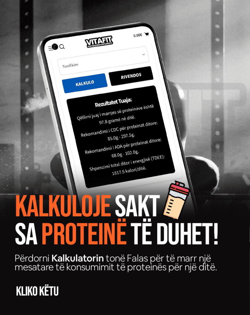 Perdorimi i proteines, sa gram proteine ne dite i duhen nje perdoruesi?