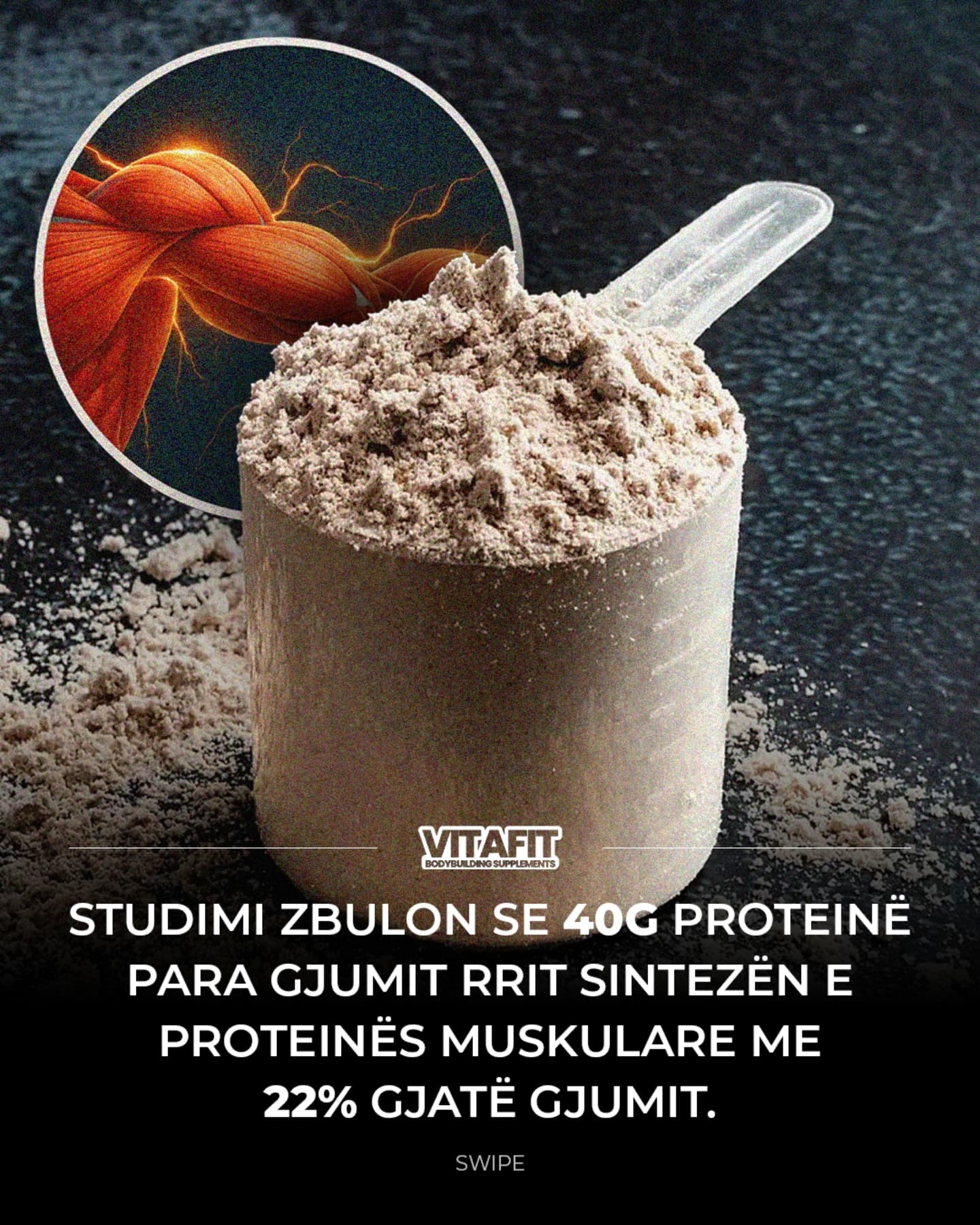 Proteina para gjumit, a e ke ditur se trupi yt vazhdon të ndërtojë muskuj edhe kur ti fle? Një studim i publikuar në “Medicine & Science in Sports & Exercise” ka treguar se konsumimi i 40g proteina para gjumit rrit sintezën e proteinës muskulare me plot 22% gjatë gjumit.
