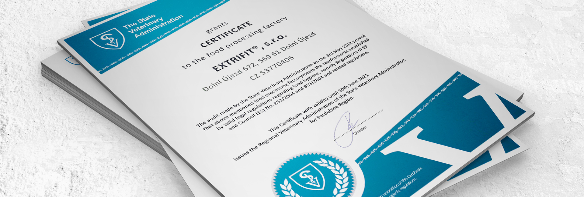 Veterinary certificate placeholder