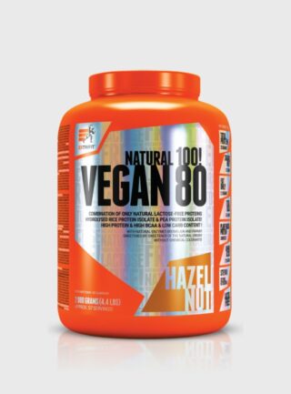 Extrifit Vegan Protein 80 ofron izolant të proteinës së bizeles dhe Orizit me shije të shkëlqyer.