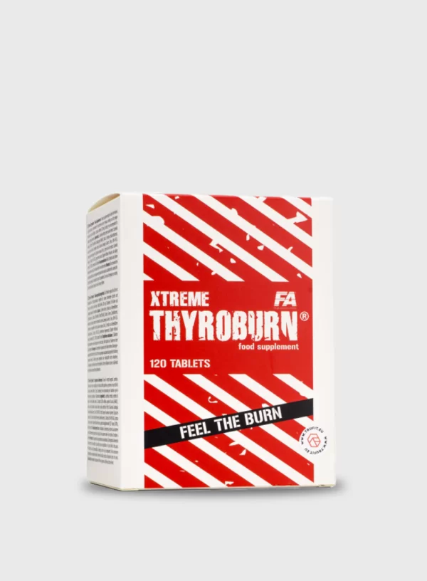 FA Xtreme Thyroburn është një produkt për shkrirje të yndyrës, poashtu ka dhe përbërës që ndihmojnë në reduktimin e ndjesisë së urisë, ngritjen e niveleve të energjisë dhe përmirësimin e funksionimit të tiroideve.