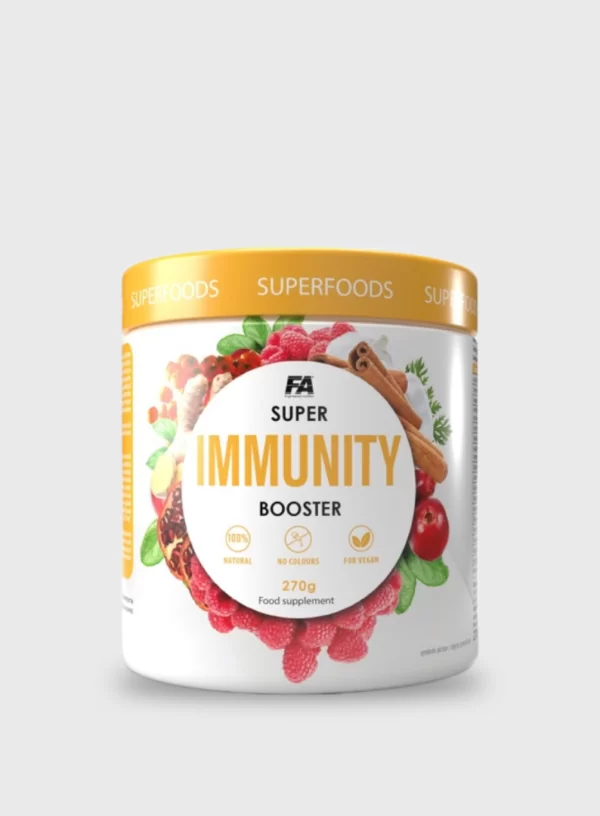 Fa Super Immunity Booster është një përbërje e përgatitur saktësisht e fibrave, perimeve, frutave dhe erëzave të cilat njihen gjerësisht për efektin e tyre të vlefshëm në imunitet.