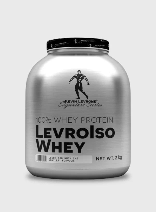 Levro ISO Whey është një proteinë pluhur e bërë nga izolati i proteines së qumështit, e cila është shumë e pastër dhe e lehtë për t'u konsumuar.