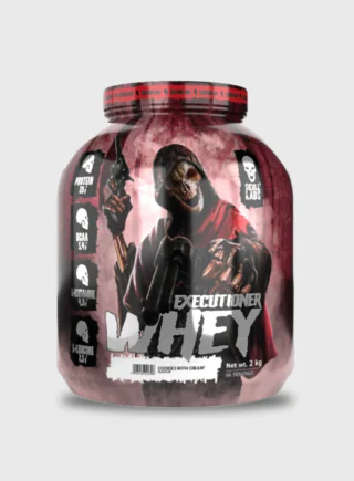 Skull Labs - Executioner Whey pluhur koncentrat i proteinës whey me cilësi të lartë, i nevojshëm për përgatitjen e pijeve me shumë proteina. Kjo ju lejon të plotësoni shpejt dhe me lehtësi dietën tuaj ditore me pjesën e nevojshme të proteinave për muskujt tuaj. Suplement dietik i disponueshëm në shumë shije që do të kënaqin çdo atlet.