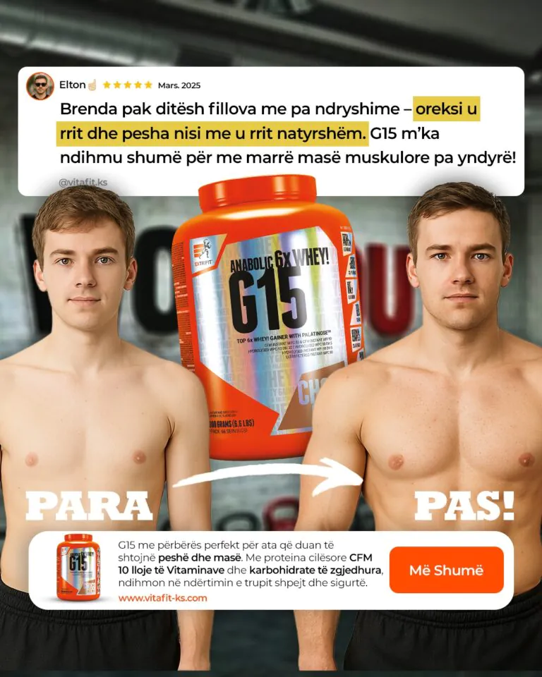 1. Cilat janë Proteinat për shtim peshe? Super oferta në Vitafit. 1 Anabolic G15 Proteina per shtim peshe