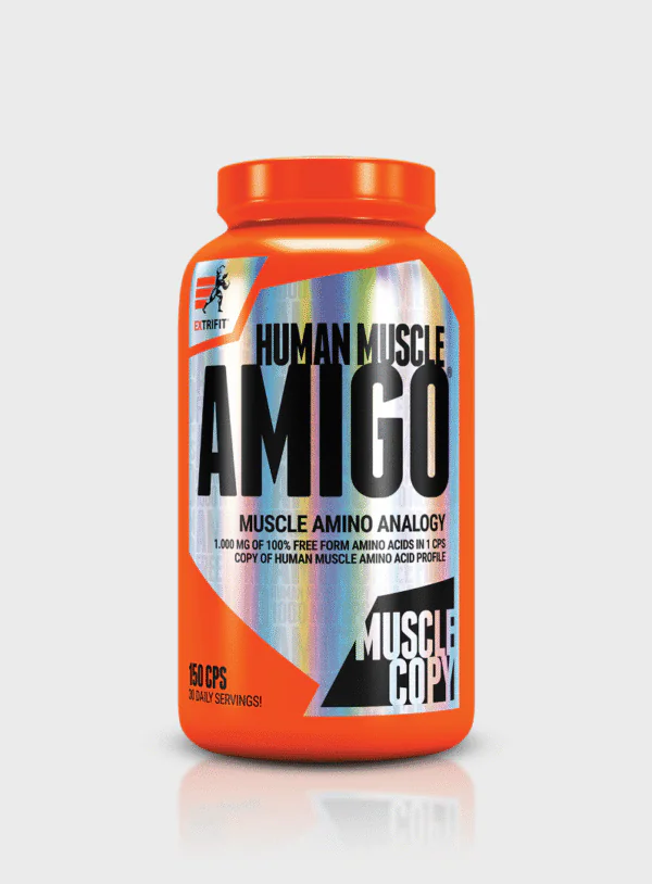 Amigo Human Muscle AMIGO është një formulë unikale e aminoacideve me spektër të plotë (FREE FORM), që përmban saktësisht të njëjtin raport aminoacidesh si muskujt e njeriut. Nuk është si proteina e qumështit, orizit, patateve apo biftekut – AMIGO është MUSCLE COPY.